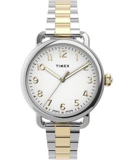 Standard 34mm Stainless Steel Bracelet Watch Silver-Tone/Two-Tone large