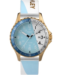 Timex x Cynthia Rowley Navi 38mm Silicone Strap Watch Stainless-Steel/Blue large