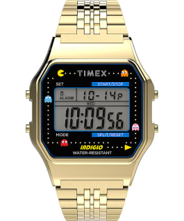 Timex x Pac Man 34mm Stainless Steel Bracelet Watch Gold-Tone large