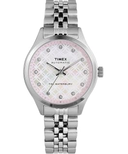 Waterbury Traditional Automatic 35mm Stainless Steel Bracelet Watch Stainless-Steel/Mother-of-Pearl large