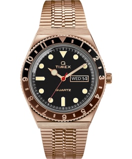 Orologio Q Timex Reissue da 38 mm con bracciale in acciaio  Oro rosa/Nero large