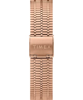 Montre Q Timex Reissue 38&nbsp;mm Bracelet en acier inoxydable Or rose/Noir large