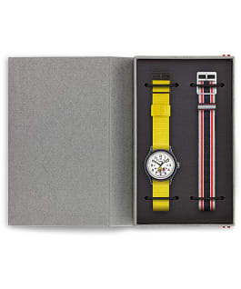 MK1 x Peanuts Featuring Woodstock 36mm Fabric Strap Watch Box Set Black/White large