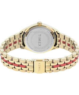 Waterbury Legacy Boyfriend Malibu 36mm Stainless Steel Bracelet Watch Gold-Tone/Orange large