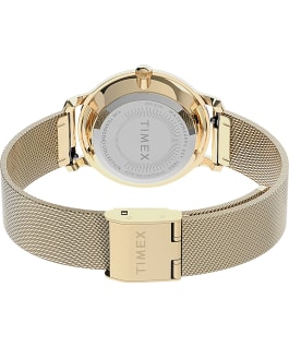 Transcend 31mm Stainless Steel Mesh Band Watch Gold-Tone/White large