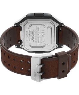 Command Urban 47mm Leather Strap Watch Silver-Tone/Brown large