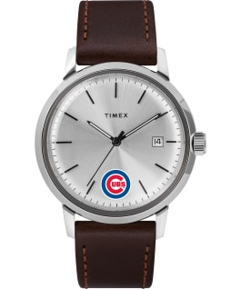 Marlin Automatic Chicago Cubs Stainless-Steel/Brown/Silver-Tone large