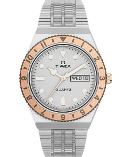 Q Timex Watch mit Edelstahlarmband, 36&nbsp;mm Edelstahl/silberfarben large