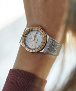 Q Timex Watch mit Edelstahlarmband, 36&nbsp;mm Edelstahl/silberfarben large