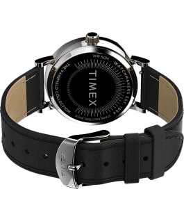 Fairfield 37mm Leather Strap Watch Black/White large