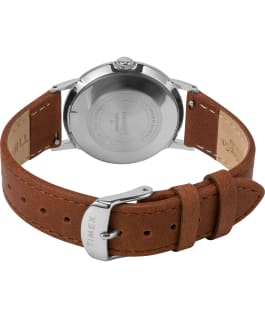 Marlin Hand Wound California Dial 34mm Leather Strap Watch Stainless-Steel/Brown/Black large