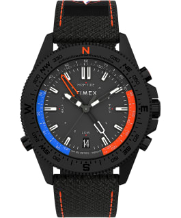 Expedition North Tide-Temp-Compass 43mm Recycled Fabric Strap Watch Gunmetal/Black large