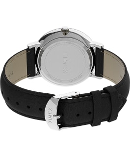 Southview 41mm Leather Strap Watch AMZ Silver-Tone/Black large