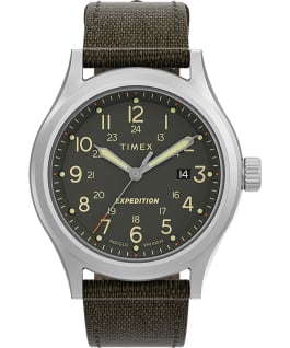 Expedition Sierra 41mm Fabric Strap Watch Stainless-Steel/Green large