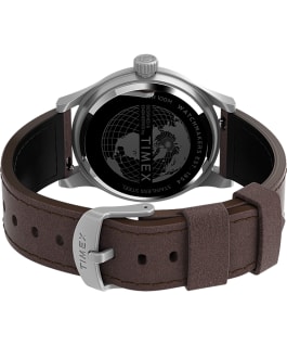 Expedition Sierra 41mm Leather Strap Watch Stainless-Steel/Brown/Cream large