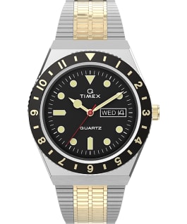 Q Timex Reissue 38mm Stainless Steel Bracelet Watch Stainless-Steel/Two-Tone/Black large