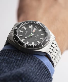 Waterbury Dive Automatic 40mm Stainless Steel Bracelet Watch Stainless-Steel/Black large
