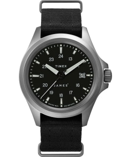 The James Brand x Timex Expedition North Titanium 41mm Automatic Watch Titanium/Black large