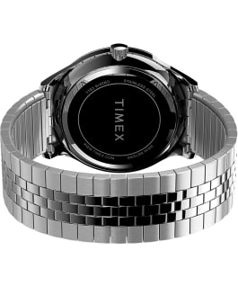 Modern Easy Reader 40mmStainless Steel Expansion Band Watch AMZ Silver-Tone/Stainless-Steel/Black large