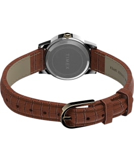 Essex Avenue 25mm Leather Strap Watch AMZ Two-Tone/Brown/White large