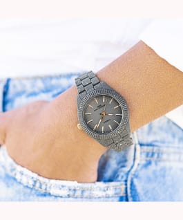 Waterbury Ocean 37mm Recycled Plastic Bracelet Watch Gray large
