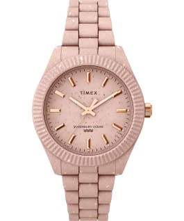Waterbury Ocean 37mm Recycled Plastic Bracelet Watch Pink large