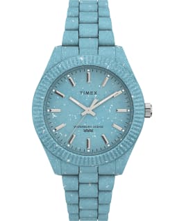 Waterbury Ocean 37mm Recycled Plastic Bracelet Watch Blue large