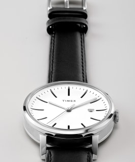 Midtown 38mm Stainless Steel Bracelet Watch Stainless-Steel/Black/White large