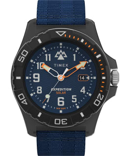 Expedition North Freedive Ocean 46mm Recycled Fabric Strap Watch Gray/Blue large