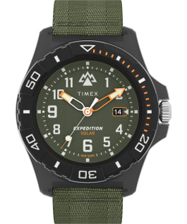 Expedition North Freedive Ocean 46mm Recycled Fabric Strap Watch Gray/Green large