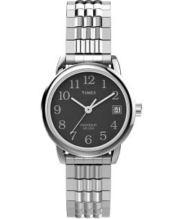 Easy Reader 25mm Stainless Steel Expansion Band Bracelet AMZ Silver-Tone/Black large