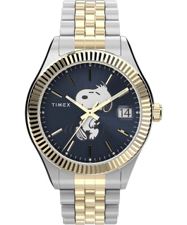 Timex Legacy x Peanuts 34mm Stainless Steel Bracelet Watch Two-Tone/Blue large