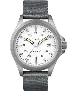 The James Brand x Timex Expedition North Titanium 41mm Automatic Watch Titanium/Gray/White large