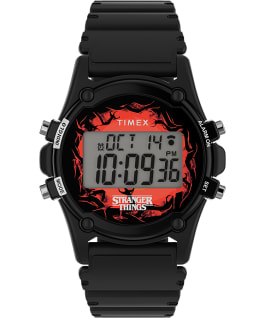 Timex Atlantis x Stranger Things 40mm Resin Strap Watch Black large