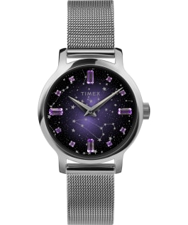 Transcend Celestial 31mm Stainless Steel Bracelet Watch Silver-Tone/Purple large