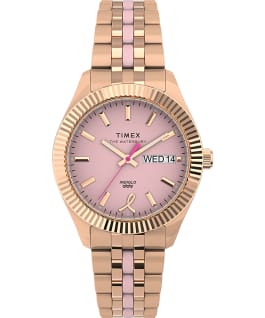 Timex Legacy Boyfriend x BCRF 36mm Stainless Steel Bracelet Watch Rose-Gold-Tone/Pink large