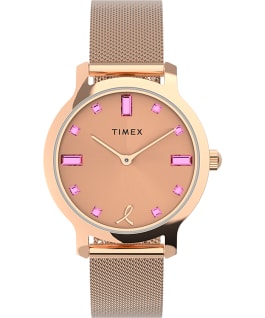 Timex Transcend x BCRF 31mm Stainless Steel Bracelet Watch Rose-Gold-Tone/Pink large