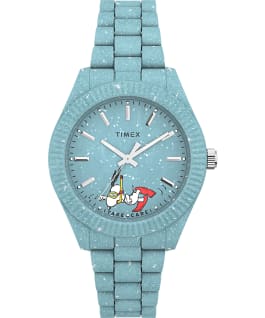 Timex Waterbury Ocean x Peanuts 37mm Recycled Bracelet Watch Blue large