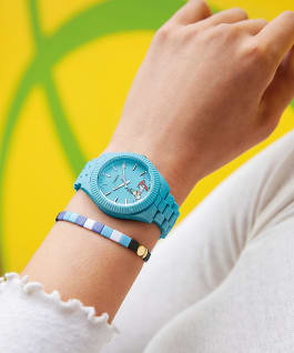 Timex Waterbury Ocean x Peanuts 37mm Recycled Bracelet Watch Blue large