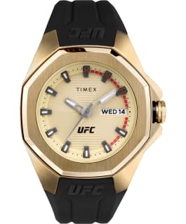 Timex UFC Pro 44mm Silicone Strap Watch Gold-Tone/Black large
