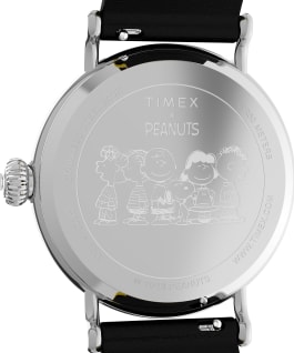 Timex Standard x Peanuts Featuring Snoopy St Patricks Day 40mm Leather Strap Watch Silver-Tone/Black/Yellow large