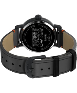 Timex Standard x Peanuts Featuring Snoopy Dia de los Muertos 40mm Leather Strap Watch Black/Orange large
