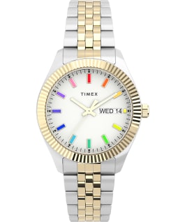 Legacy Rainbow 36mm Stainless Steel Bracelet Watch Two-Tone/White large
