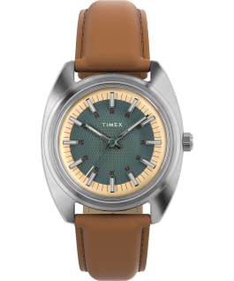 Timex x Worn and Wound 37mm Hand Wound Watch Stainless-Steel/Tan/Blue large