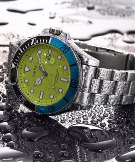 Harborside Coast 43mm Bracelet Watch Stainless-Steel/Green large