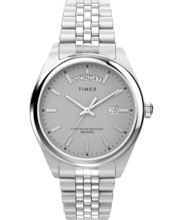 Legacy Day and Date 41mm Stainless Steel Bracelet Watch Stainless-Steel/Gray large