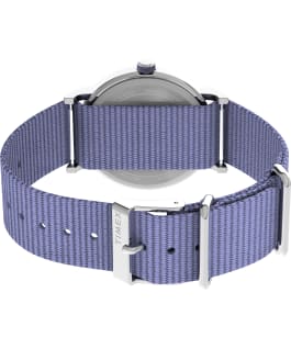 Timex Weekender X Peanuts In Bloom 38mm Fabric Strap Watch Silver-Tone/Purple/White large