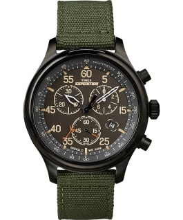 Expedition Field Chronograph 43mm Fabric Watch Black/Green large