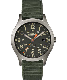 Expedition Scout 43mm Leather Watch Green large