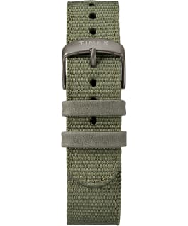 Montre Scout 40&nbsp;mm Bracelet en tissu Gris/Vert large